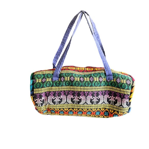 Embroidered Weekend Carry on Travel Duffel Bag Womens Multicolor Bohemian Boho - Picture 3 of 9